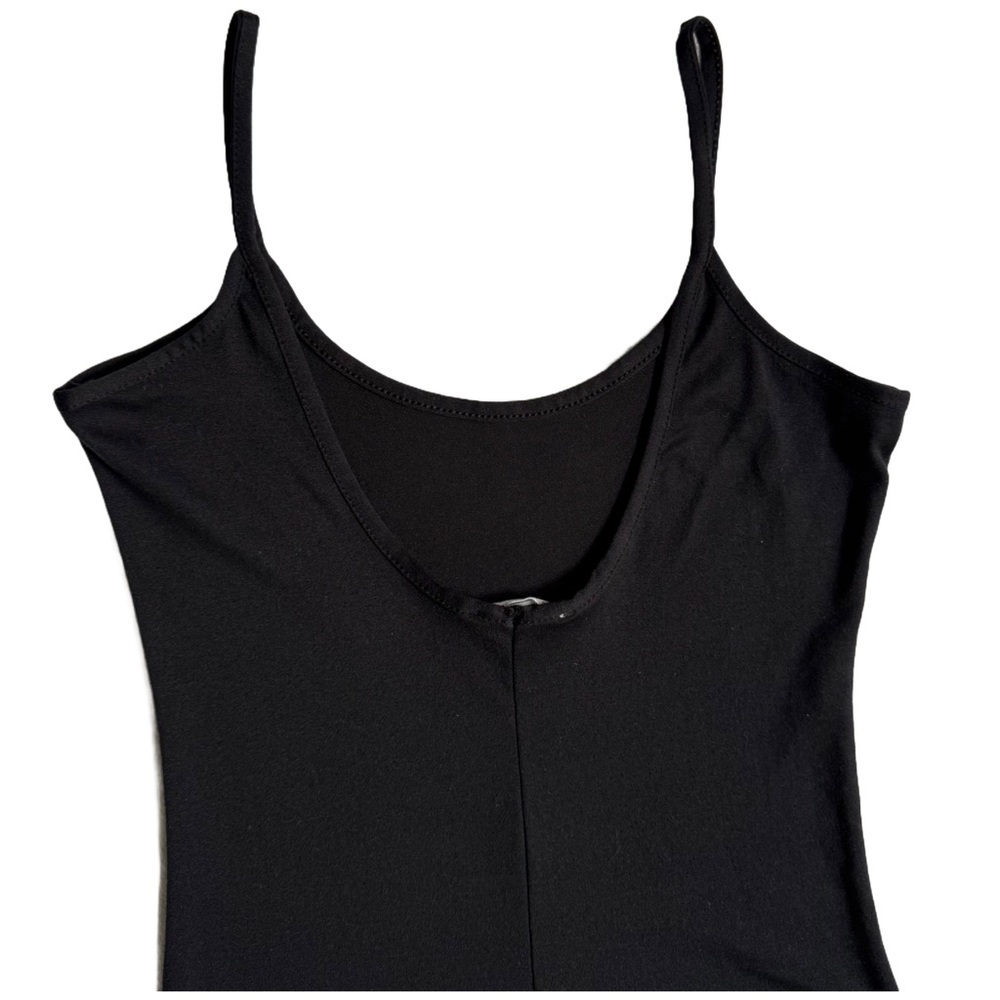 NWOT CAPELLA BLACK BODYCON CAMI JUMPSUIT / ONESIE WITH SCOOP NECK AND LOW BACK - Picture 8 of 10